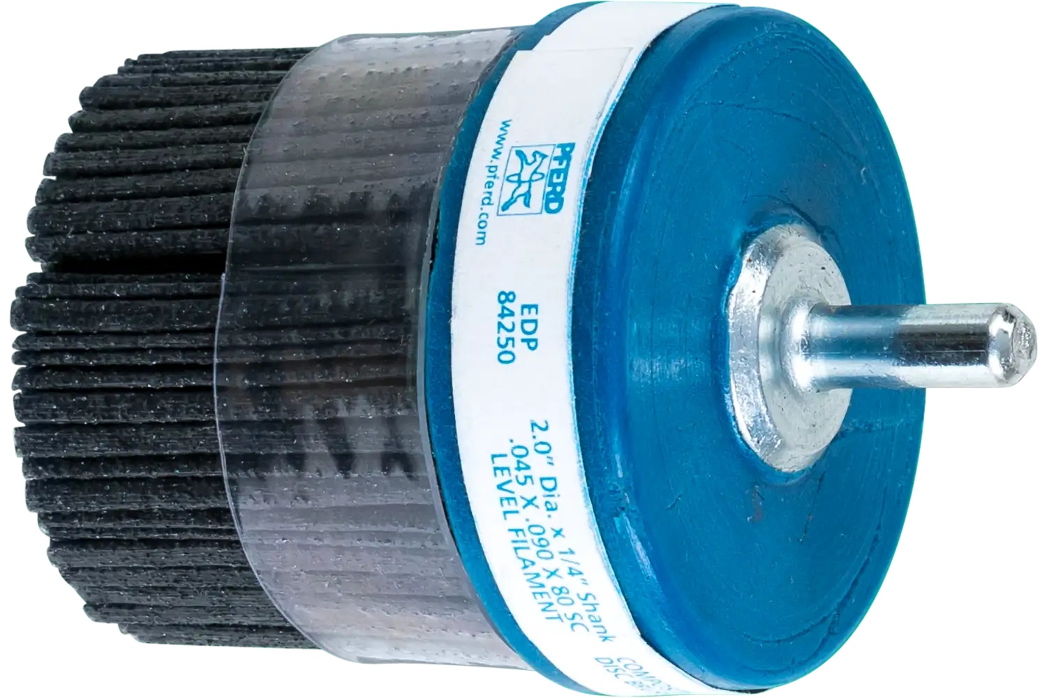 Picture of Pferd M-BRAD® Mounted Disc Brush 2" Dia. .045 x .090/80 Grit Silicon Carbide 1/4" Shank